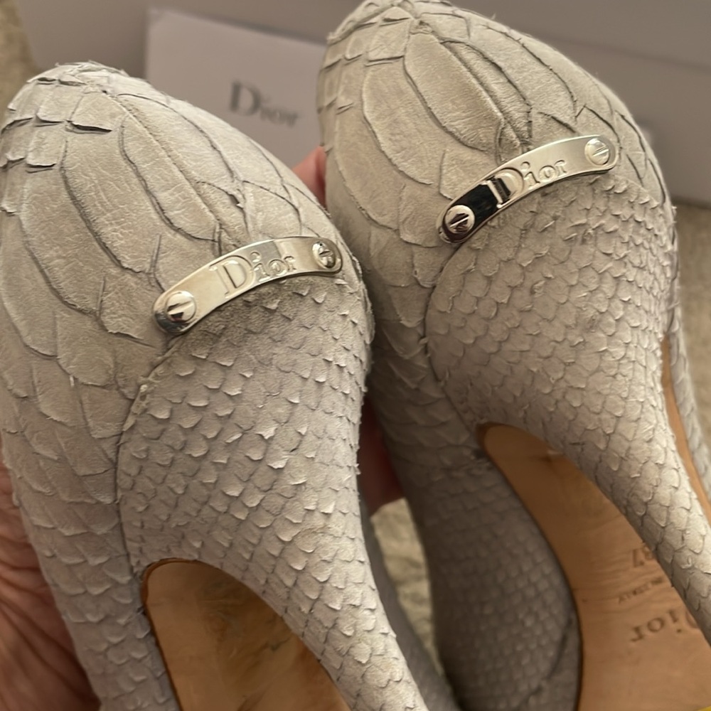 Christian Dior "Miss Dior" Peep toe platform heels, size 37/US 7 - Picture 8 of 10